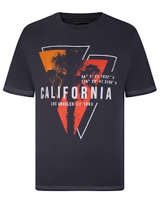 KAM California Print T-Shirt Schiefer